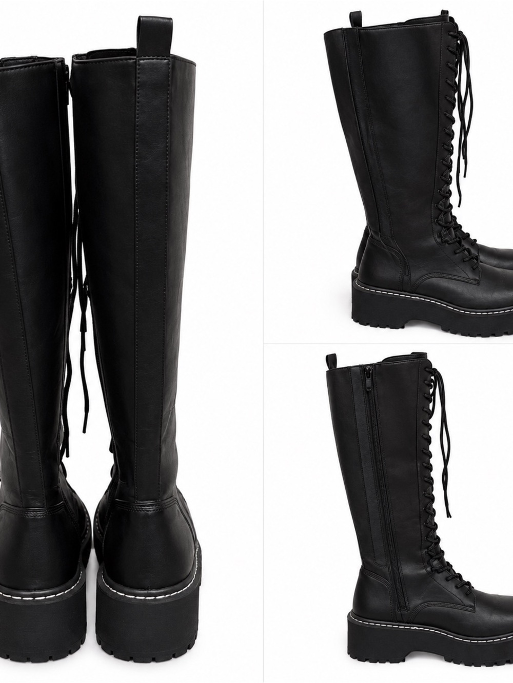 torrid Black Lace-Up Over-the-Knee Platform Boots